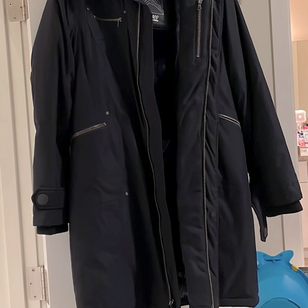 TNA black winter coat size large